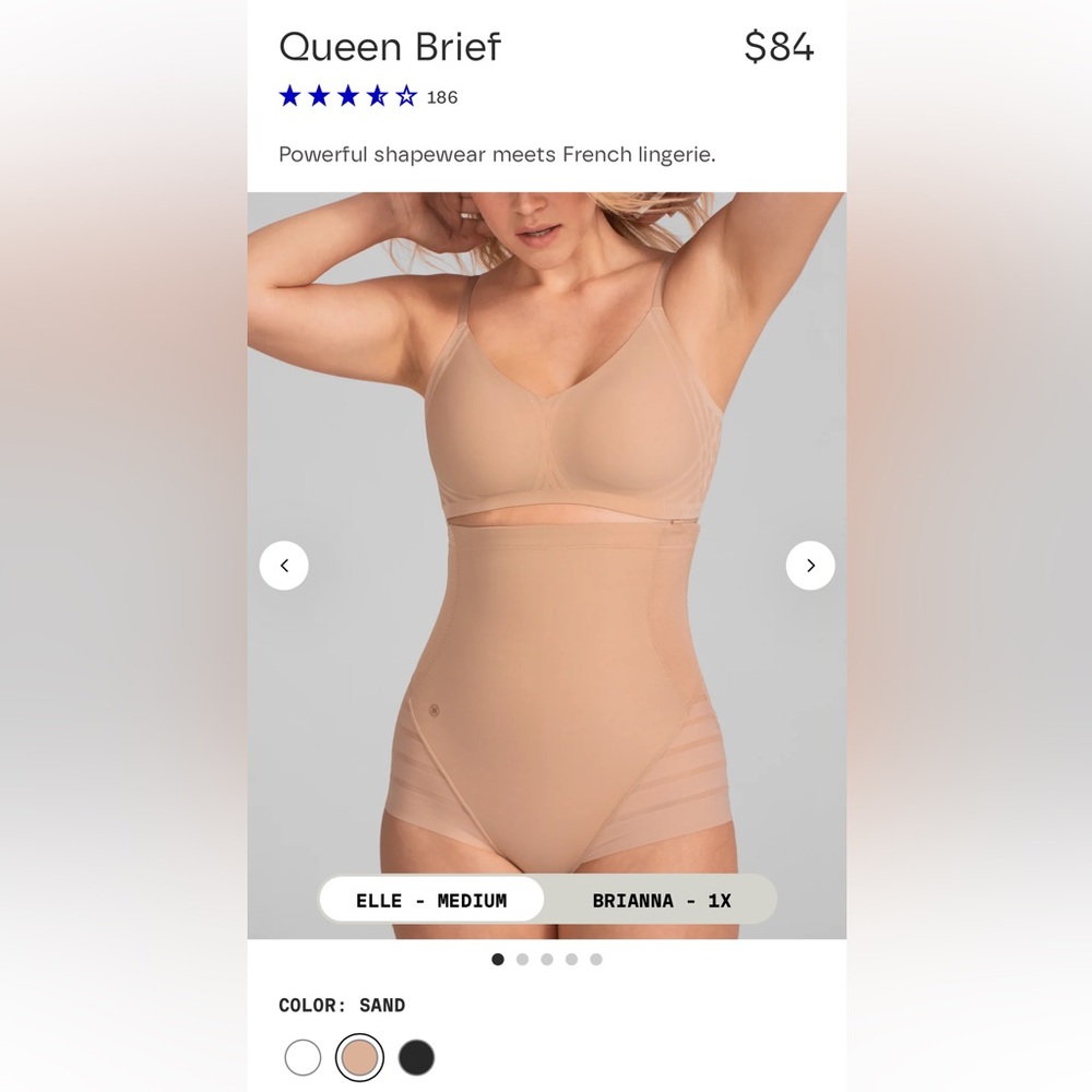 NWT Honeylove Queen Brief Shapewear in Sand